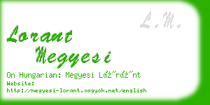 lorant megyesi business card